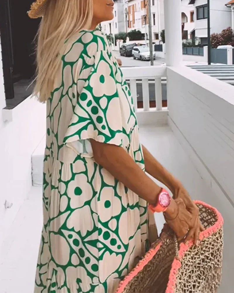 Carlota - Vestido largo estampado