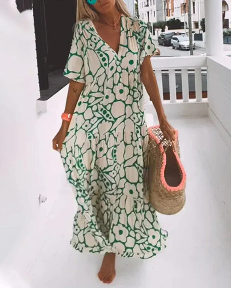 Carlota - Vestido largo estampado