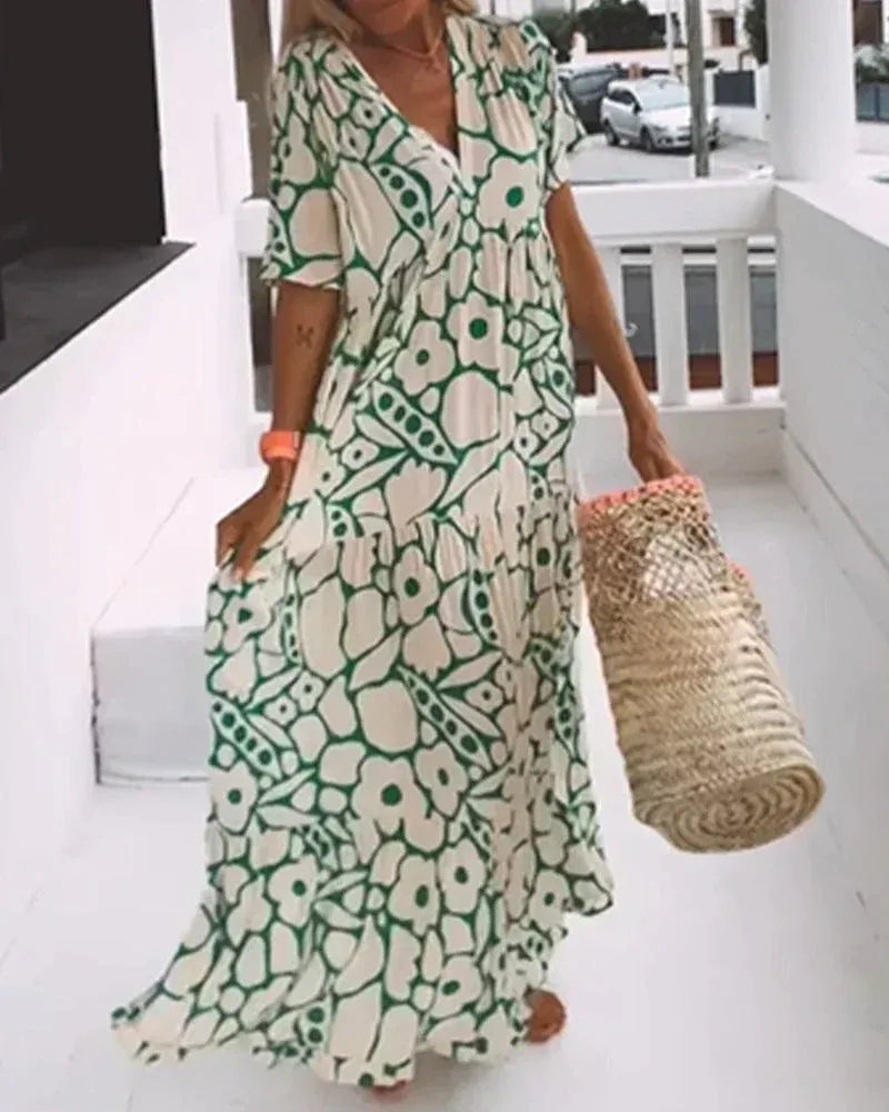 Carlota - Vestido largo estampado