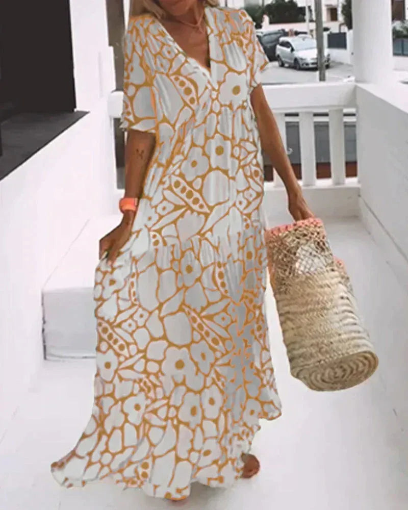 Carlota - Vestido largo estampado