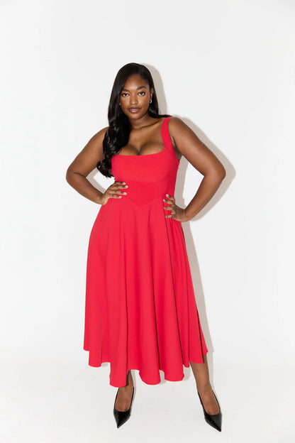 AMELIA - VESTIDO MIDI FLUIDO