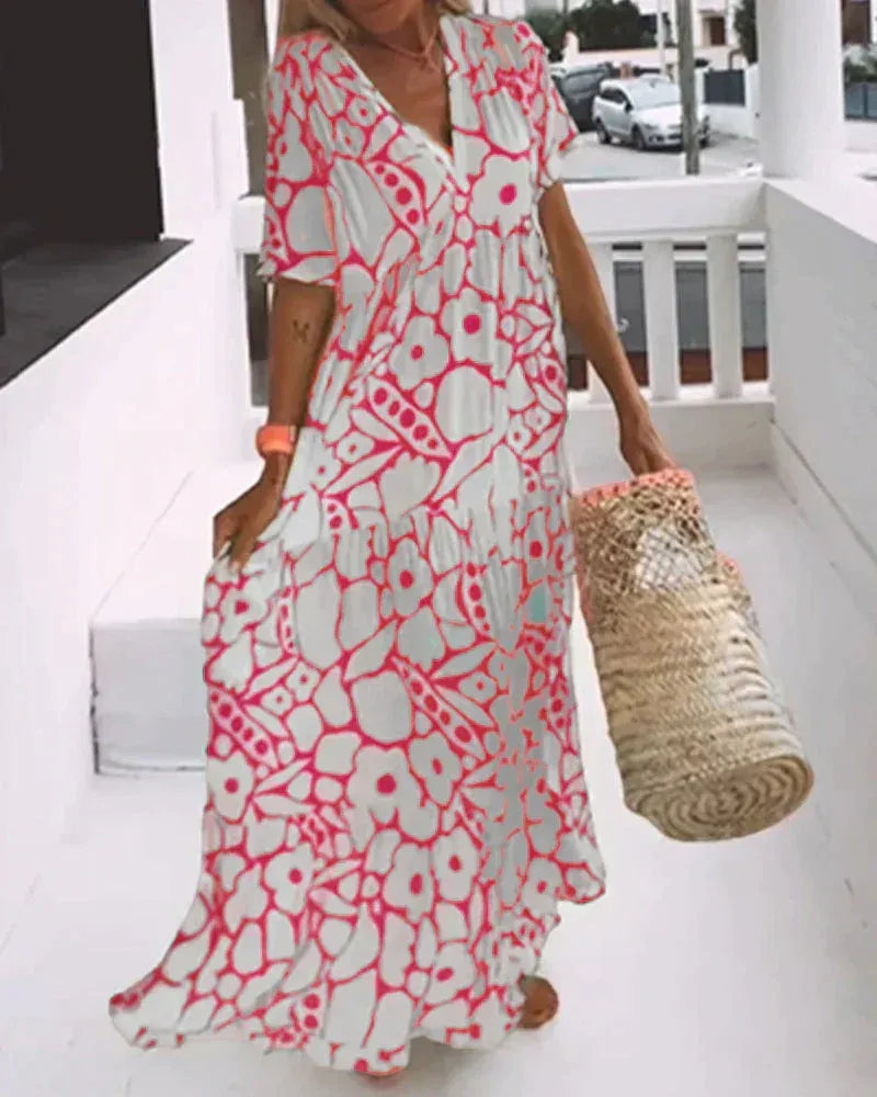 Carlota - Vestido largo estampado