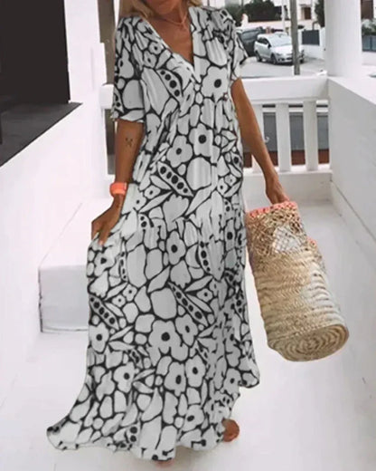 Carlota - Vestido largo estampado
