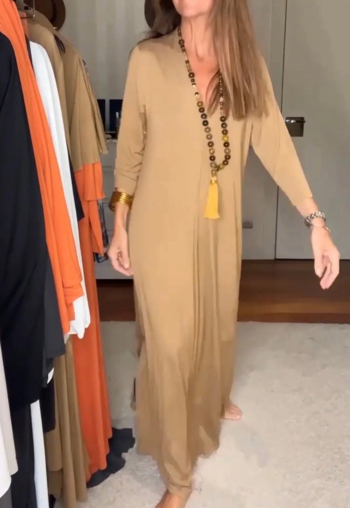 PAMELA - VESTIDO LARGO FLUIDO