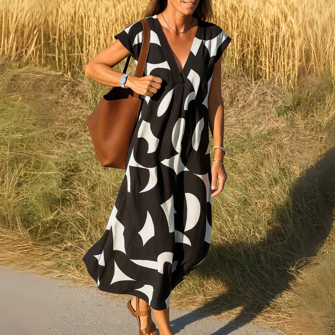 Valeria - Vestido midi estampado