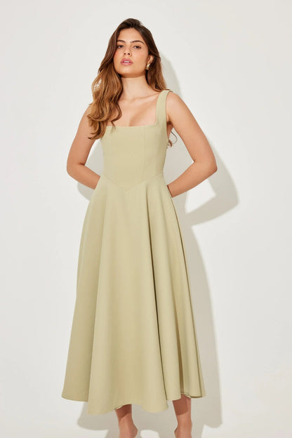 AMELIA - VESTIDO MIDI FLUIDO