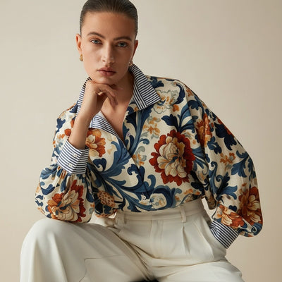 CAMISA CON ESTAMPADO FLORAL