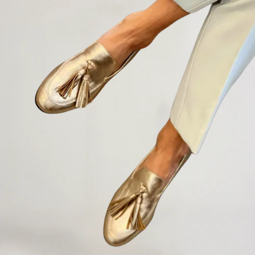 CHLOE - MOCASINES DORADOS