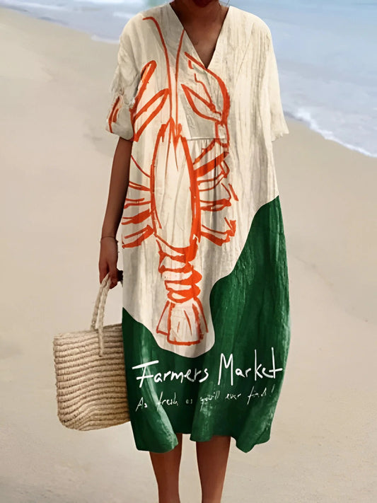 CARMEN - VESTIDO MIDI ESTAMPADO