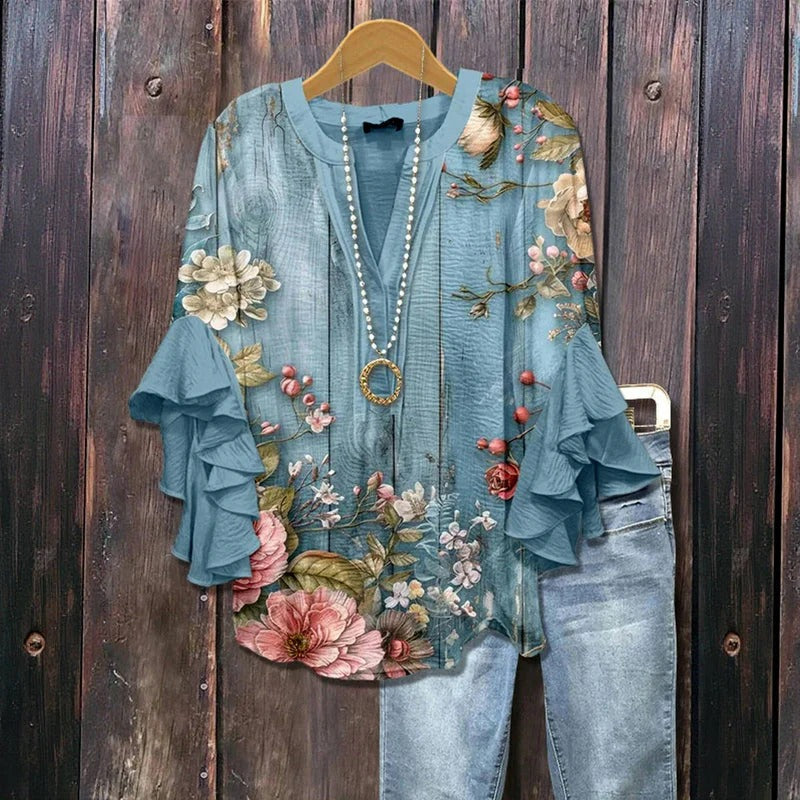 PASTEL - BLUSA ESTAMPADA