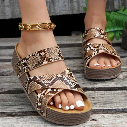 MARTINA - SANDALIAS DE PIEL CON CUÑA