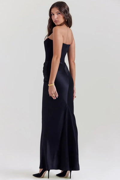 Nina | Vestido largo de satén