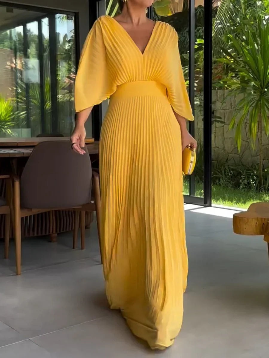 OLIVIA | VESTIDO CLÁSICO PLISADO