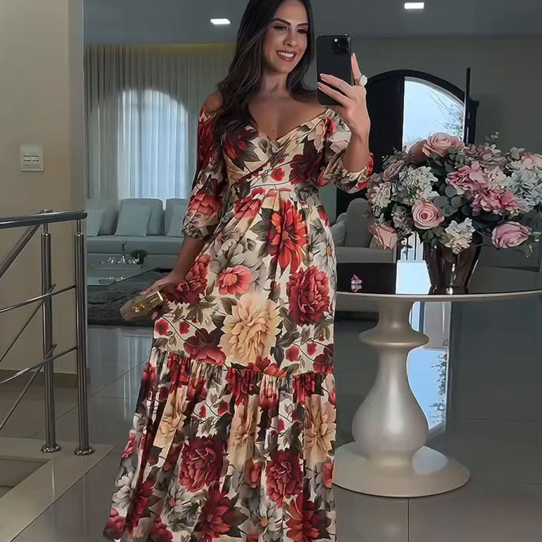 JULIANA - VESTIDO LARGO ESTAMPADO