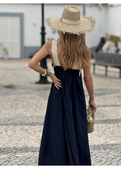 LIDIA - VESTIDO LARGO DE CUELLO HALTER