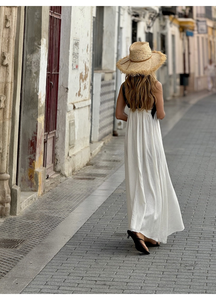 LIDIA - VESTIDO LARGO DE CUELLO HALTER